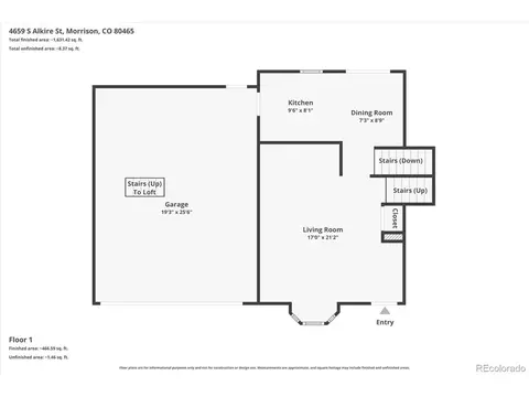 Floorplan - 4659 S Alkire St, Morrison, CO 80465 photo 1 of 4