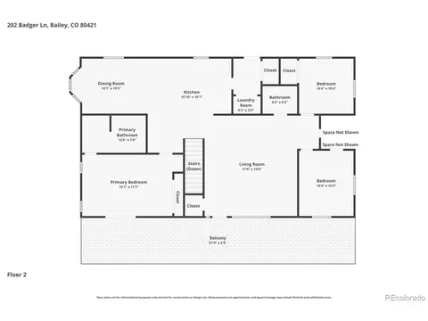 Floorplan - 202 Badger Ln, Bailey, CO 80421 photo 1 of 2