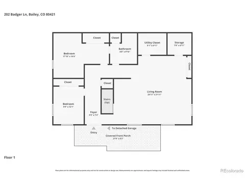 Floorplan - 202 Badger Ln, Bailey, CO 80421 photo 2 of 2
