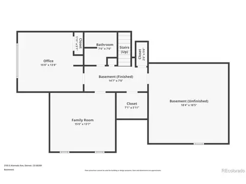 Floorplan - 2155 E Alameda Ave, Denver, CO 80209 photo 3 of 4