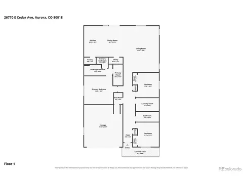 Floorplan - 26770 E Cedar Ave, Aurora, CO 80018 photo 1 of 1