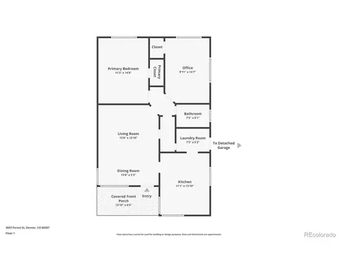 Floorplan - 3653 Forest St, Denver, CO 80207 photo 2 of 4