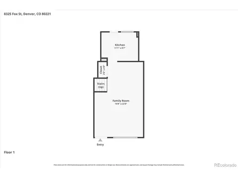 Floorplan - 8325 Fox St, Denver, CO 80221 photo 1 of 3