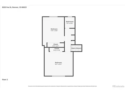 Floorplan - 8325 Fox St, Denver, CO 80221 photo 2 of 3