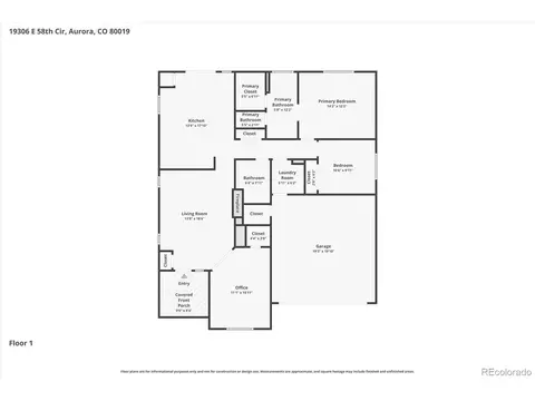 Floorplan - 19306 E 58th Cir, Aurora, CO 80019 photo 1 of 1