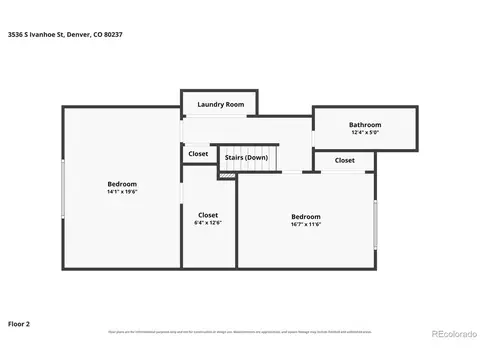 Floorplan - 3536 S Ivanhoe St, Denver, CO 80237 photo 1 of 2