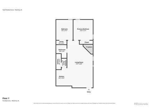 Floorplan - 4105 Tejon St #A, Denver, CO 80211 photo 1 of 1