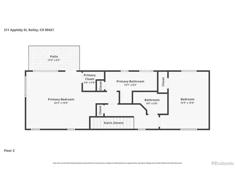Floorplan - 211 Appleby St, Bailey, CO 80421 photo 2 of 2