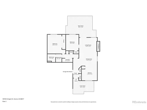 Floorplan - 18729 E Oregon Dr, Aurora, CO 80017 photo 1 of 1
