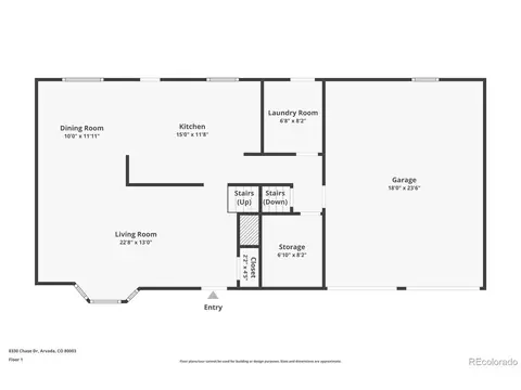 Floorplan - 8330 Chase Dr, Arvada, CO 80003 photo 1 of 3
