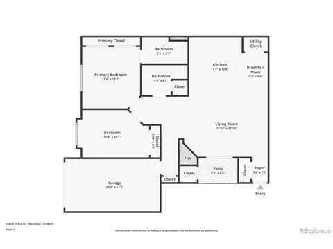 Floorplan - 3262 E 103rd Dr #18-1810, Denver, CO 80229 photo 1 of 1