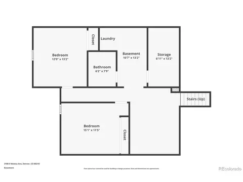Floorplan - 3100 E Mexico Ave, Denver, CO 80210 photo 3 of 4