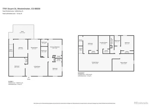 Floorplan - 7701 Stuart St, Westminster, CO 80030 photo 1 of 1