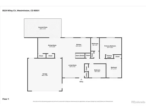 Floorplan - 8524 Wiley Cir, Westminster, CO 80031 photo 1 of 3