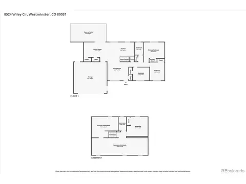 Floorplan - 8524 Wiley Cir, Westminster, CO 80031 photo 3 of 3