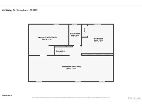 Floorplan - 8524 Wiley Cir, Westminster, CO 80031 photo 2 of 3