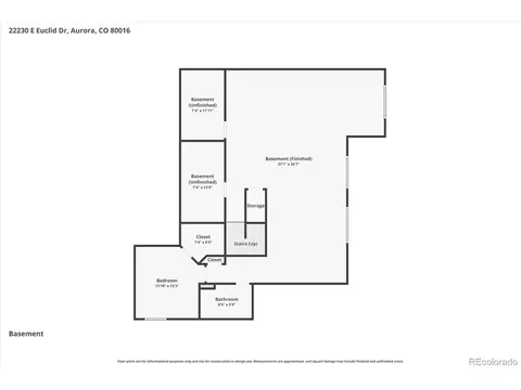 Floorplan - 22230 Euclid Dr, Aurora, CO 80016 photo 2 of 3