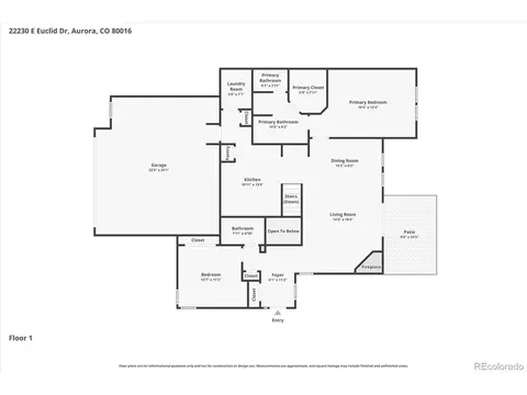 Floorplan - 22230 Euclid Dr, Aurora, CO 80016 photo 1 of 3