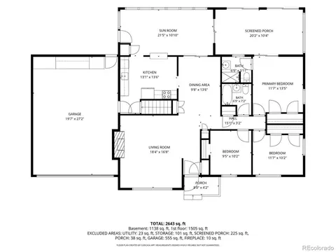 Floorplan - 8035 E Jefferson Pl, Denver, CO 80237 photo 1 of 2