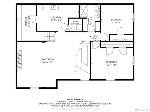 Floorplan - 8035 E Jefferson Pl, Denver, CO 80237 photo 2 of 2