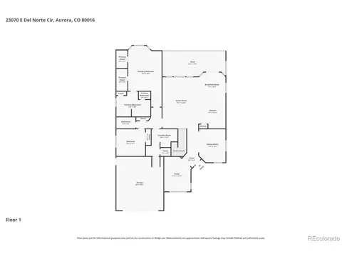 Floorplan - 23070 E Del Norte Cir, Aurora, CO 80016 photo 1 of 2