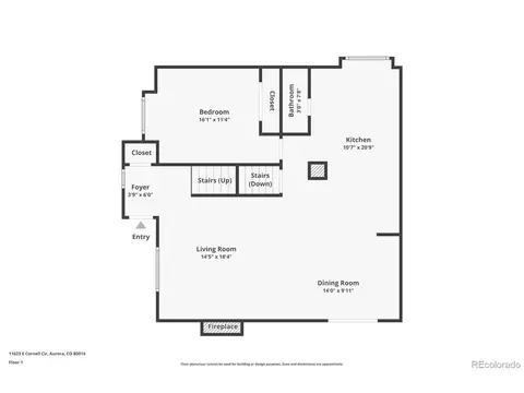 Floorplan - 11623 E Cornell Cir, Aurora, CO 80014 photo 1 of 3