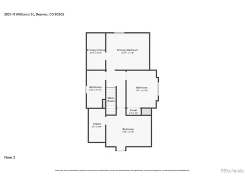 Floorplan - 3824 N Williams St, Denver, CO 80205 photo 3 of 3