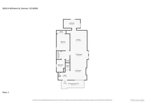 Floorplan - 3824 N Williams St, Denver, CO 80205 photo 2 of 3