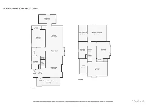 Floorplan - 3824 N Williams St, Denver, CO 80205 photo 1 of 3