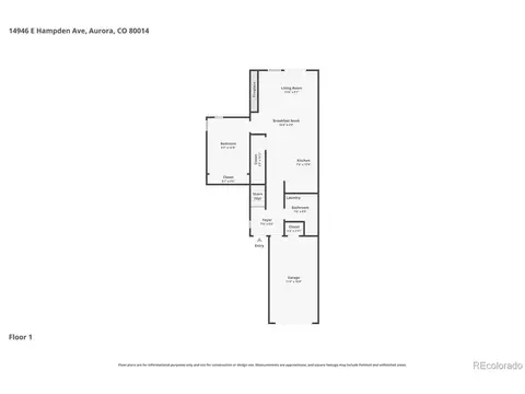 Floorplan - 14946 E Hampden Ave, Aurora, CO 80014 photo 1 of 3