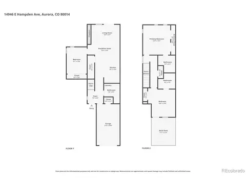 Floorplan - 14946 E Hampden Ave, Aurora, CO 80014 photo 3 of 3