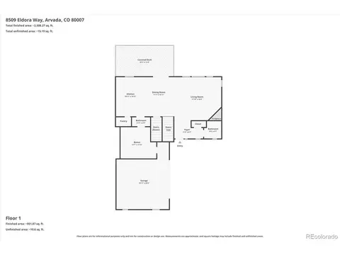 Floorplan - 8509 Eldora Way, Arvada, CO 80007 photo 2 of 4