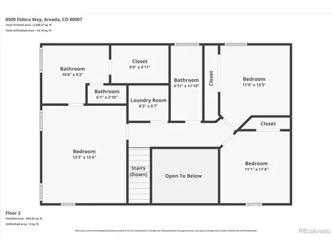 Floorplan - 8509 Eldora Way, Arvada, CO 80007 photo 3 of 4