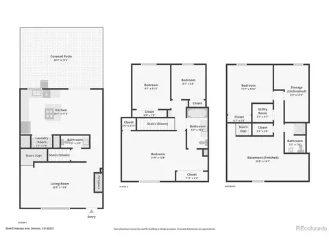 Floorplan - 9044 E Nassau Ave, Denver, CO 80237 photo 1 of 4