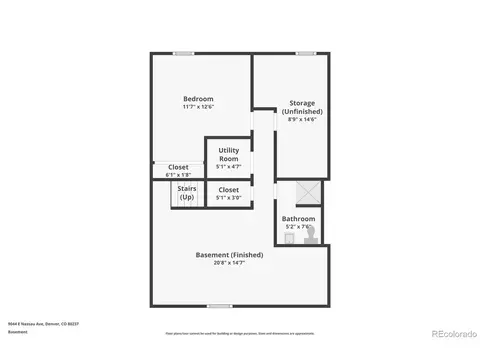 Floorplan - 9044 E Nassau Ave, Denver, CO 80237 photo 3 of 4