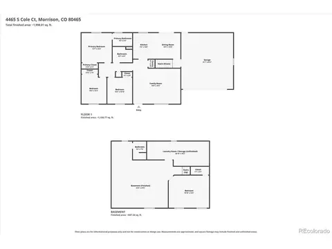 Floorplan - 4465 S Cole Ct, Morrison, CO 80465 photo 3 of 3