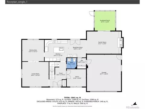 Floorplan - 3076 Nelson Ct, Lakewood, CO 80215 photo 1 of 4