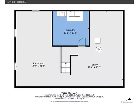 Floorplan - 3076 Nelson Ct, Lakewood, CO 80215 photo 2 of 4