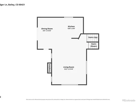 Floorplan - 74 Badger Ln, Bailey, CO 80421 photo 2 of 4