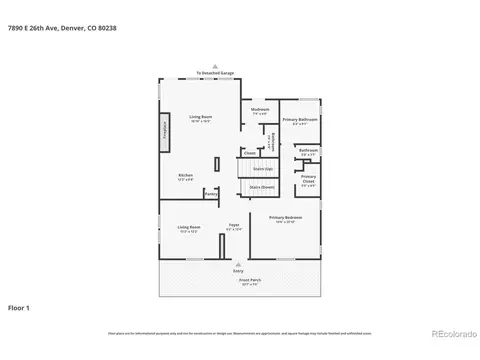 Floorplan - 7890 E 26th Ave, Denver, CO 80238 photo 1 of 3