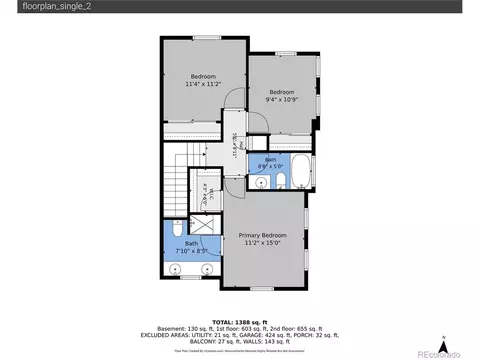 Floorplan - 7452 E 8th Ave #53, Denver, CO 80230 photo 3 of 4