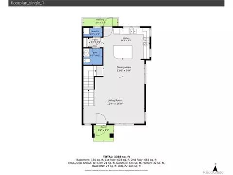 Floorplan - 7452 E 8th Ave #53, Denver, CO 80230 photo 2 of 4