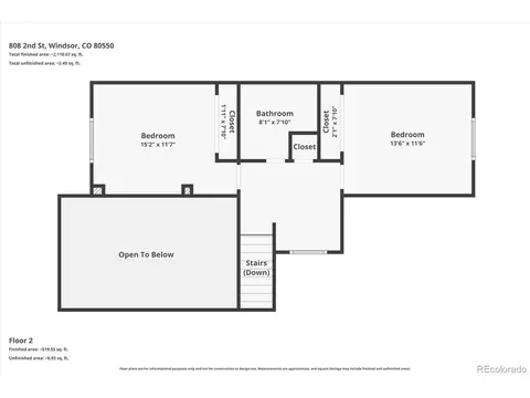 Floorplan - 808 2nd St, Windsor, CO 80550 photo 2 of 3