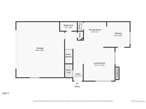 Floorplan - 1272 E 130th Ave #D, Thornton, CO 80241 photo 2 of 2