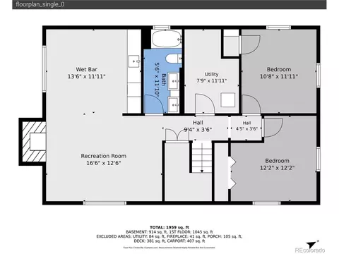 Floorplan - 11682 Baca Rd, Conifer, CO 80433 photo 2 of 3