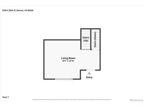 Floorplan - 8705 E 29th Pl, Denver, CO 80238 photo 1 of 4