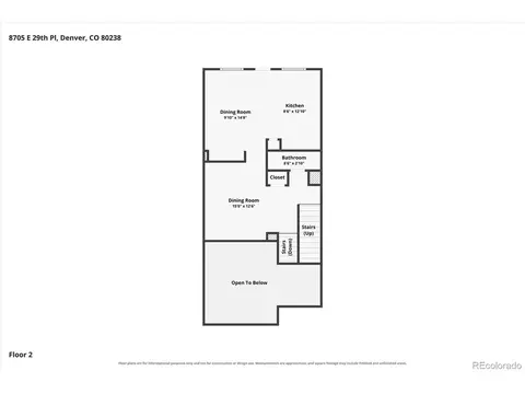 Floorplan - 8705 E 29th Pl, Denver, CO 80238 photo 2 of 4