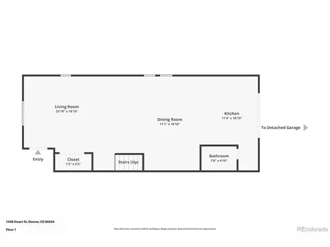 Floorplan - 1448 Stuart St, Denver, CO 80204 photo 1 of 5