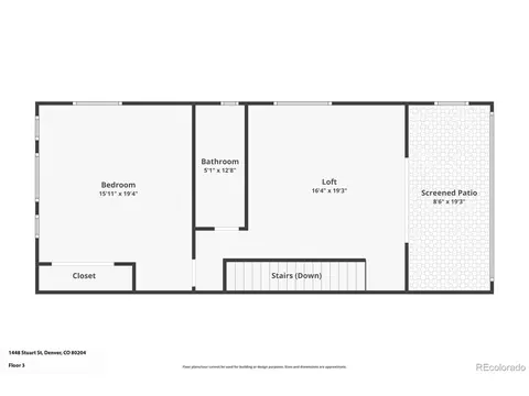 Floorplan - 1448 Stuart St, Denver, CO 80204 photo 2 of 5