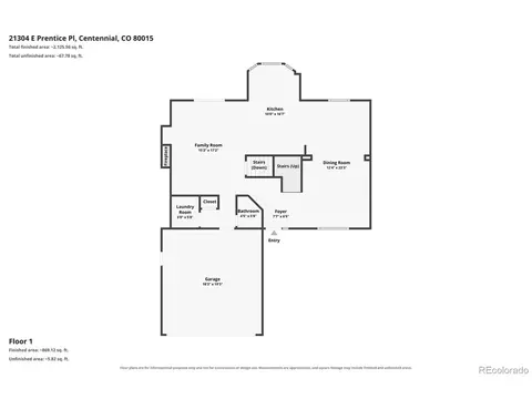 Floorplan - 21304 E Prentice Pl, Centennial, CO 80015 photo 1 of 4